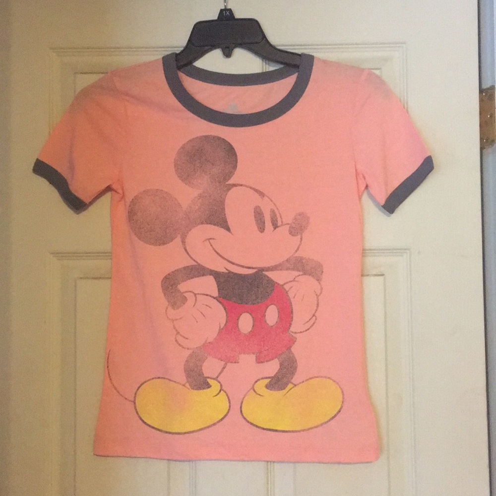 Disney Parks Classic Mickey Mouse Coral T-Shirt